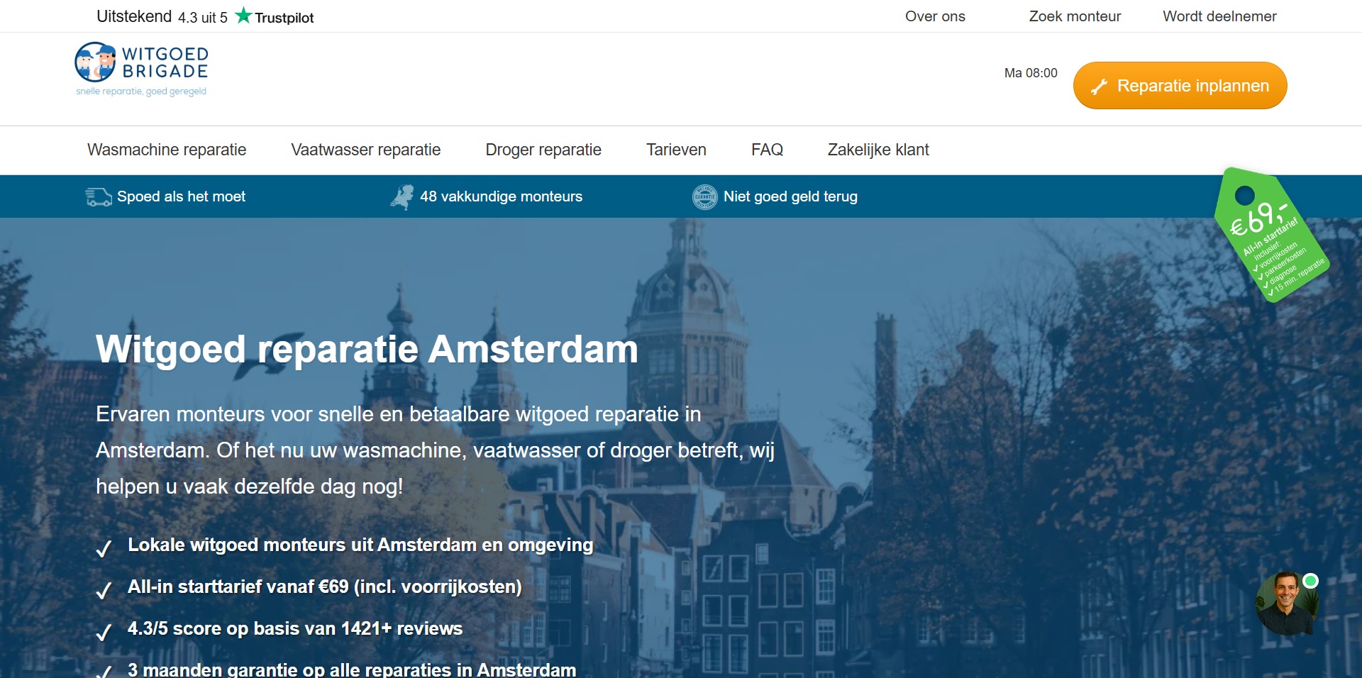 Witgoed Reparatie Amsterdam